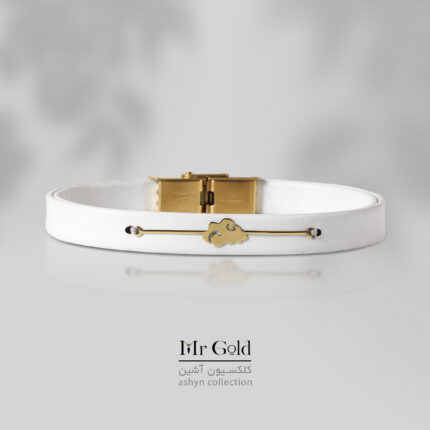دستبند چرم و طلا
